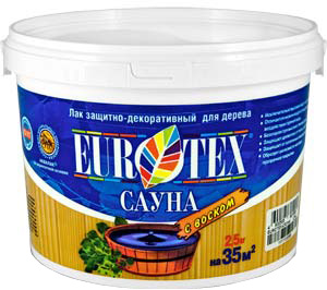 Рогнеда Eurotex - Сауна защитное антисептическое покрытие для бань и саун с воском, бесцв.