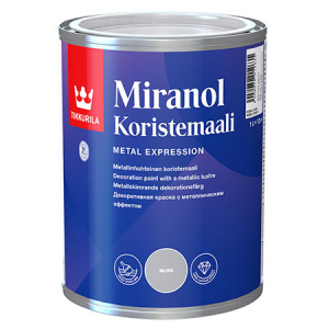 TIKKURILA MIRANOL краска декоративная с металлическим эффектом, для внутренних работ серебро (1л)