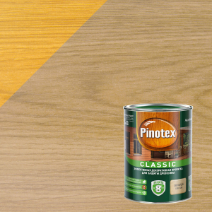 PINOTEX CLASSIC пропитка декоративная для защиты древесины до 8 лет, светлый дуб (1л)