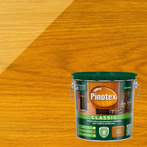 PINOTEX CLASSIC пропитка декоративная для защиты древесины до 8 лет, сосна (2,7л)
