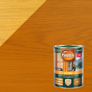 PINOTEX ULTRA лазурь защитная влагостойкая для защиты древесины до 10 лет, орегон (1л)