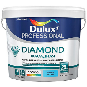 DULUX DIAMOND ФАСАДНАЯ краска для минеральных и деревянных поверхностей, матовая, база BW (5л)