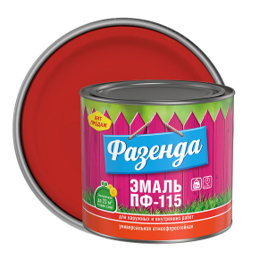 ТЕКС ФАЗЕНДА ПФ 115 эмаль алкидная, универсальная, красный (1,9кг)