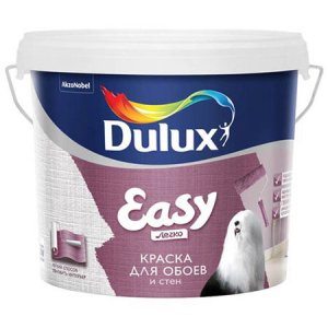 DULUX EASY краска водно-дисперсионная для всех типов обоев, матовая, база BW (5л)