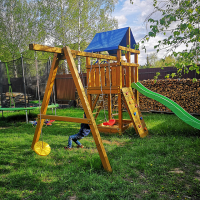 Покраска детской деревянной площадки. Фотоотчет с обзором материалов