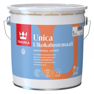 TIKKURILA UNICA краска алкидная для металла, дерева и пластика, полуглянцевая, база C (2,7л)