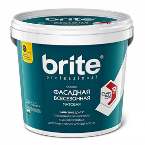 Brite Professional / Брайт профессиональная всесезонная краска для минеральных фасадов до минус 15 С