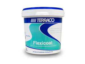 TERRACO FLEXICOAT покрытие гидроизоляционное, акриловое для сан узлов и кровли, белое (20кг)