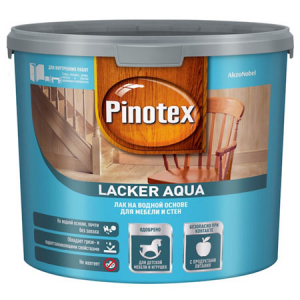 PINOTEX LACKER AQUA 70 лак на водной основе для мебели и стен, для внутр. работ, глянцевый (2,7л)