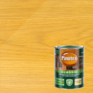 PINOTEX CLASSIC пропитка декоративная для защиты древесины до 8 лет, база под колеровку (1л)