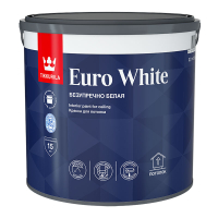 TIKKURILA EURO WHITE краска для потолка, глубокоматовая, белая (2,7л)