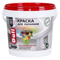 DALI / ДАЛИ краска для потолков акриловая глубокоматовая белый 0,9 л
