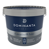 DOMINANTA CreativeWhite / ДОМИНАНТА КреативВайт Краска для потолков и стен тиксотропная, глубокоматовая, база BW (9л)