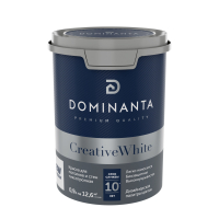 DOMINANTA CreativeWhite / ДОМИНАНТА КреативВайт Краска для потолков и стен тиксотропная, глубокоматовая, база BW (0,9л)