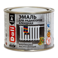 DALI / ДАЛИ эмаль для радиаторов алкидная антикоррозионная полуглянцевая белый 0,5 кг