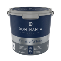 DOMINANTA CreativeWhite / ДОМИНАНТА КреативВайт Краска для потолков и стен тиксотропная, глубокоматовая, база BW (3л)