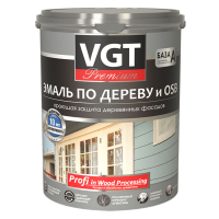 VGT PREMIUM / ВГТ ПРЕМИУМ ВД-АК-1179 ПРОФИ эмаль по дереву акриловая, полуматовая, база А, супербелый (1кг)
