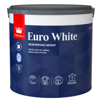 TIKKIVALA (TIKKURILA) EURO WHITE/ ТИККИВАЛА ЕВРО ВАЙТ краска для потолка, глубокоматовая, белая, 2,7л