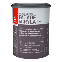 TIKKURILA FACADE ACRYLATE краска акрилатная, универсал., для фасадов и интерьеров, база C (0,9л)