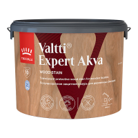 TIKKIVALA (TIKKURILA) VALTTI EXPERT AKVA / ТИККИВАЛА ВАЛТТИ ЭКСПЕРТ АКВА лазурь для дерева высокоэффективная защитная полуматовая, бесцветный 9л