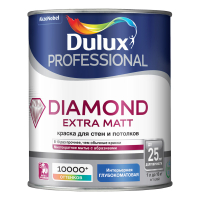 DULUX DIAMOND EXTRA MATT / ДЮЛАКС ДАЙМОНД ЭКСТРА МАТ краска для стен и потолков глубокоматовая база BW 1л