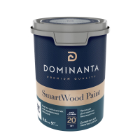 DOMINANTA SmartWood Paint / ДОМИНАНТА СмартВуд Пэинт краска-антисептик для деревянных фасадов полуматовая, база BW, 0,9л
