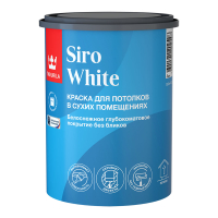 TIKKURILA SIRO WHITE краска для потолка, антибликовая, глубокоматовая (0,9л)