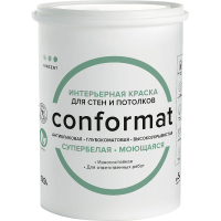 VINCENT CONFORMAT / ВИНСЕНТ КОНФОРМАТ краска интерьерная антибликовая износостойкая глубокоматовая, база А, 0,9л