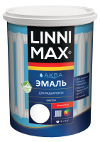 LINNIMAX (ALPINA) / ЛИННИМАКС АКВА эмаль для радиаторов акриловая для внутренних работ глянцевая, белый, 0,9л