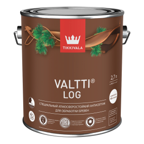 TIKKIVALA (TIKKURILA) EURO VALTTI LOG антисептик специальный для бревен, бесцветный, 2,7л