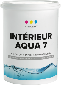 VINCENT INTERIEUR AQUA I 7 краска для влажных помещений, шелковисто-матовая, база А, 0,9 л