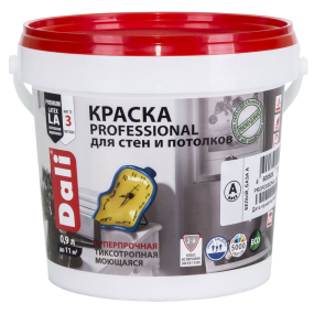 DALI PROFESSIONAL краска для стен и потолков акриловая база А 0,9 л