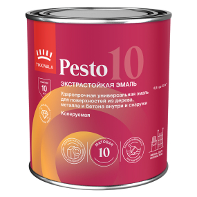 TIKKIVALA (TIKKURILA) EURO PESTO 10 эмаль стойкая алкидная универсальная матовая, база А, 0,9 л