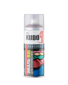 KUDO эмаль для металлочерепицы и профнастила, аэрозоль, RAL 6005 зеленый мох (520 мл)