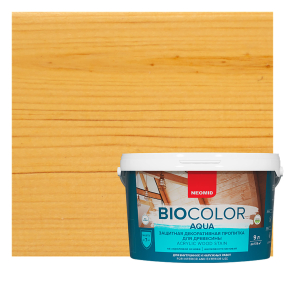 NEOMID BIO COLOR AQUA / НЕОМИД БИО КОЛОР АКВА защитная декоративная пропитка на акриловой основе, золотая сосна (9л)