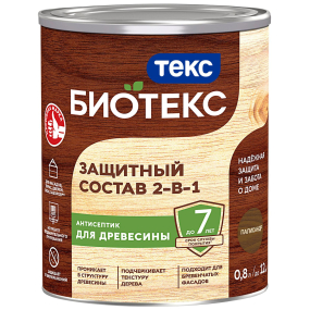 ТЕКС БИОТЕКС защитный состав 2-в-1, для наружных работ, палисандр (0,8 л)