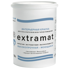 VINCENT EXTRAMAT краска акрилатная, для внутренних работ, экстраматовая, база А, 0,9 л