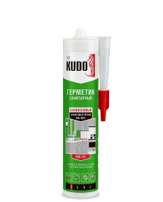 KUDO KSK-122 герметик силиконовый санитарный, графитовый черный RAL 9011 (280 мл)