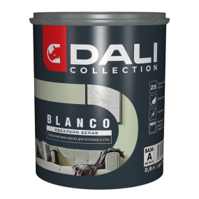 DALI COLLECTION BLANCO краска для стен и потолков антиблик глубокоматовая, база А, 0,9 л