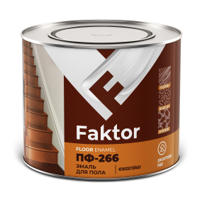 FAKTOR FLOOR ENAMEL эмаль для пола износостойкая, золотисто-коричневая (1,9 кг)