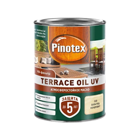 PINOTEX TERRACE OIL UV масло для террас фасадов и садовой мебели, база CLR, 0,9 л