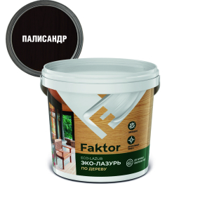 FAKTOR эко-лазурь для древесины с биозащитой для вн/нар. работ матовая, палисандр, 0,9 л