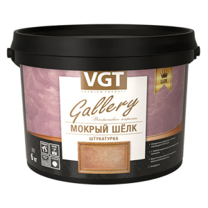 VGT GALLERY LUX МОКРЫЙ ШЕЛК штукатурка декоративная с эффектом шелковой ткани (1кг)