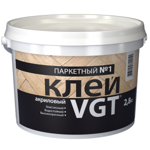 VGT КЛЕЙ АКРИЛОВЫЙ ПАРКЕТНЫЙ №1 для паркета, линолеума, ковролина (12кг)