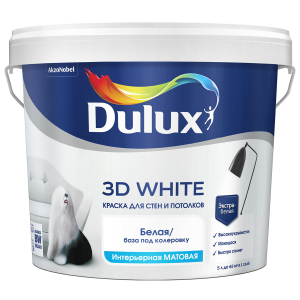 Dulux 3D White / Дюлакс 3Д Ослепительно белая краска с частицами мрамора