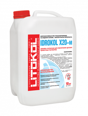 LITOKOL IDROKOL X20-M добавка латексная для увеличения адгезии цементных растворов (20кг)