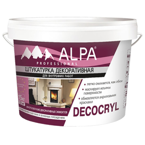 ALPA ДЕКОКРИЛ декоративная штукатурка, белая (15кг)