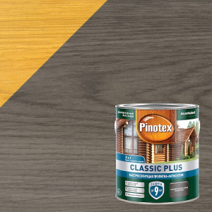 PINOTEX CLASSIC PLUS пропитка-антисептик быстросохнущая 3 в 1, скандинавский серый (2,5л)