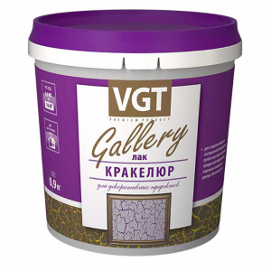 VGT GALLERY КРАКЕЛЮР лак для создания трещин, как промежуточное покрытие, бесцветный (0,2кг)