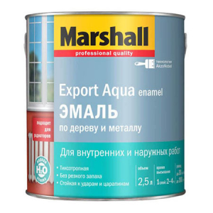 MARSHALL EXPORT AQUA ENAMEL эмаль на водной основе, универсальная, полуматовая, светло-серая (2,5л)